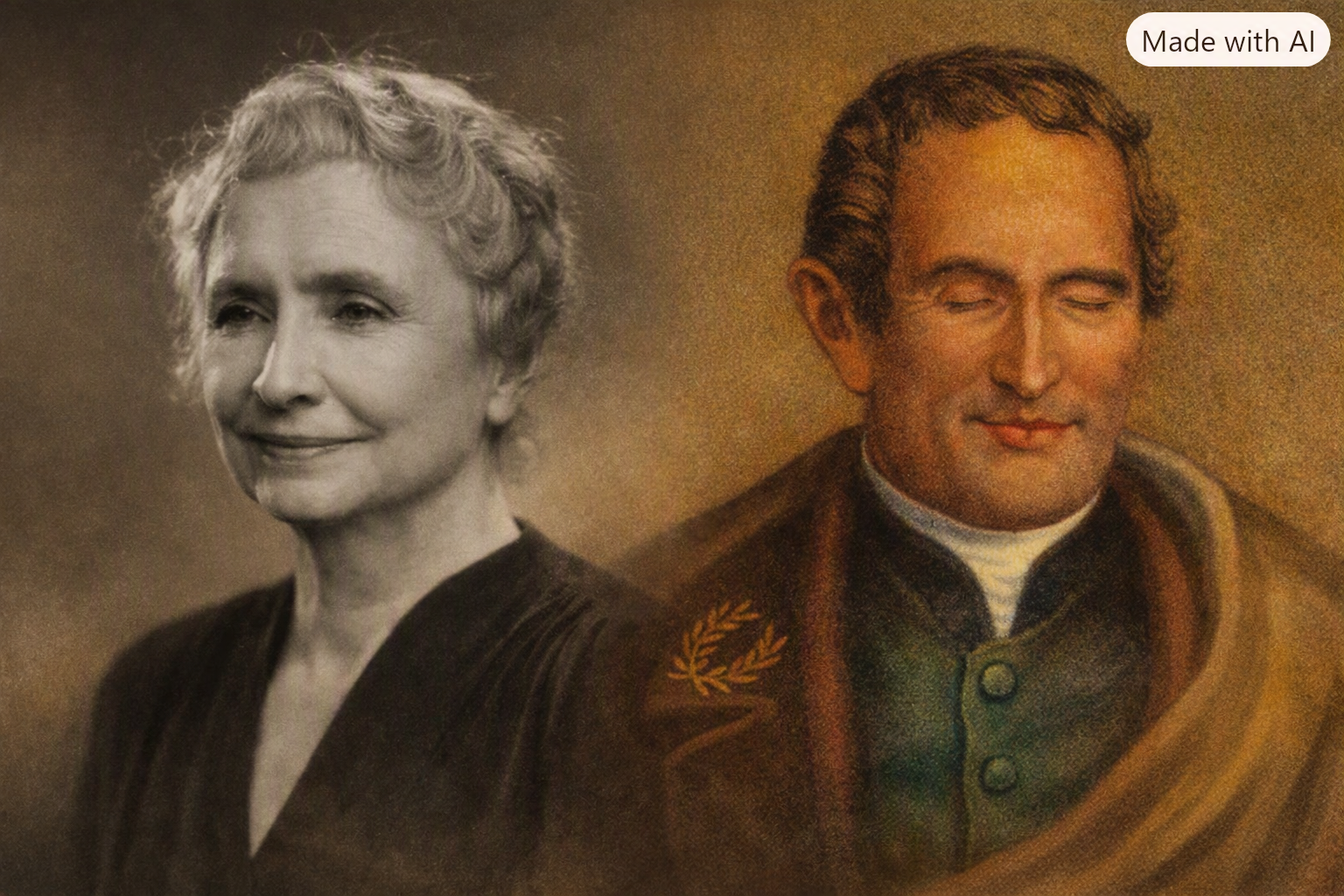 Helen Keller és Louis Braille